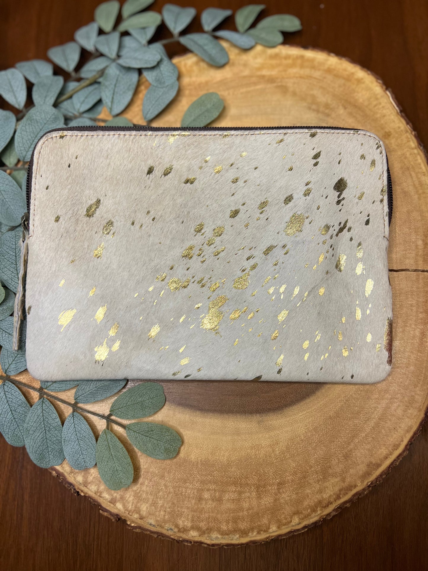 Cowhide Pouch White