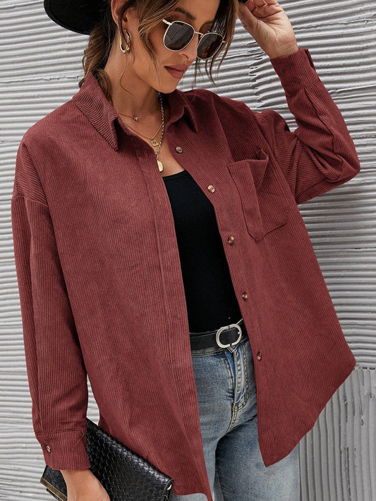 Corduroy Button-Up Shirt