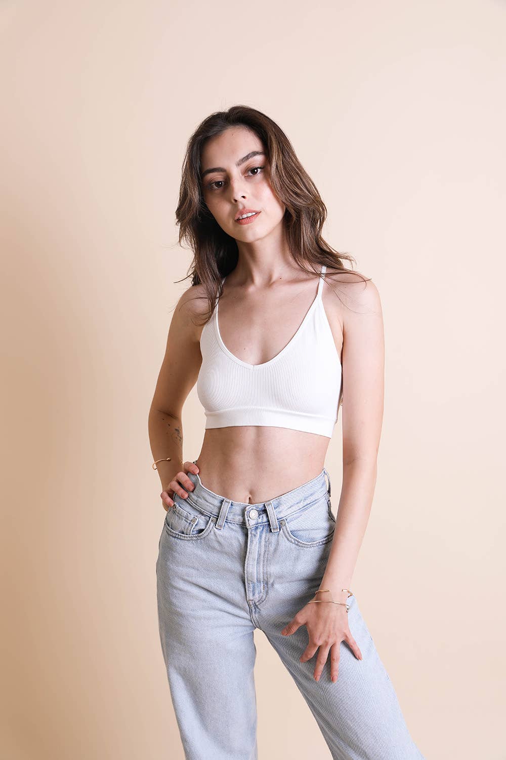 Racerback Bralette - White