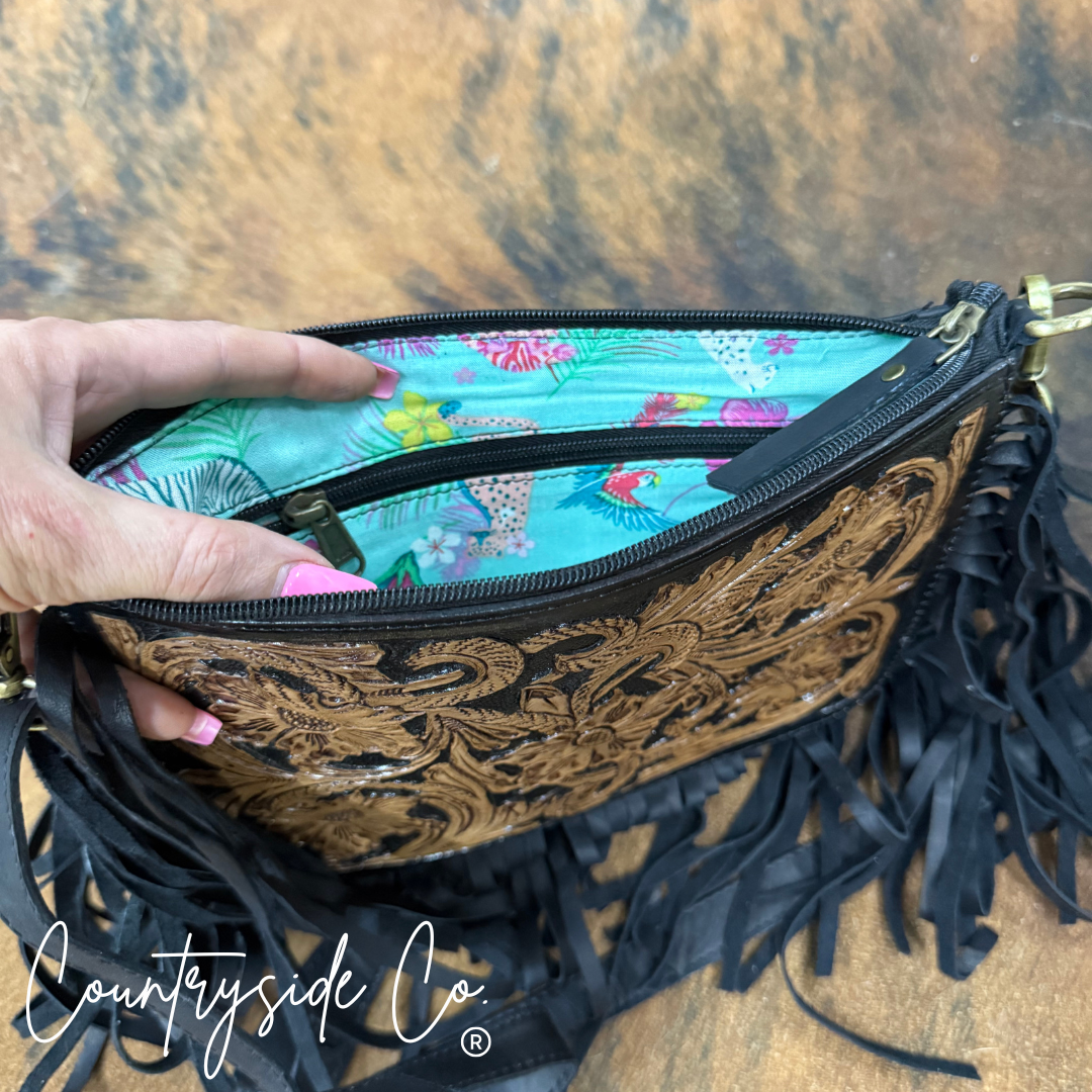 Special Edition Rio Grande Tooled Leather Purse Crossbody