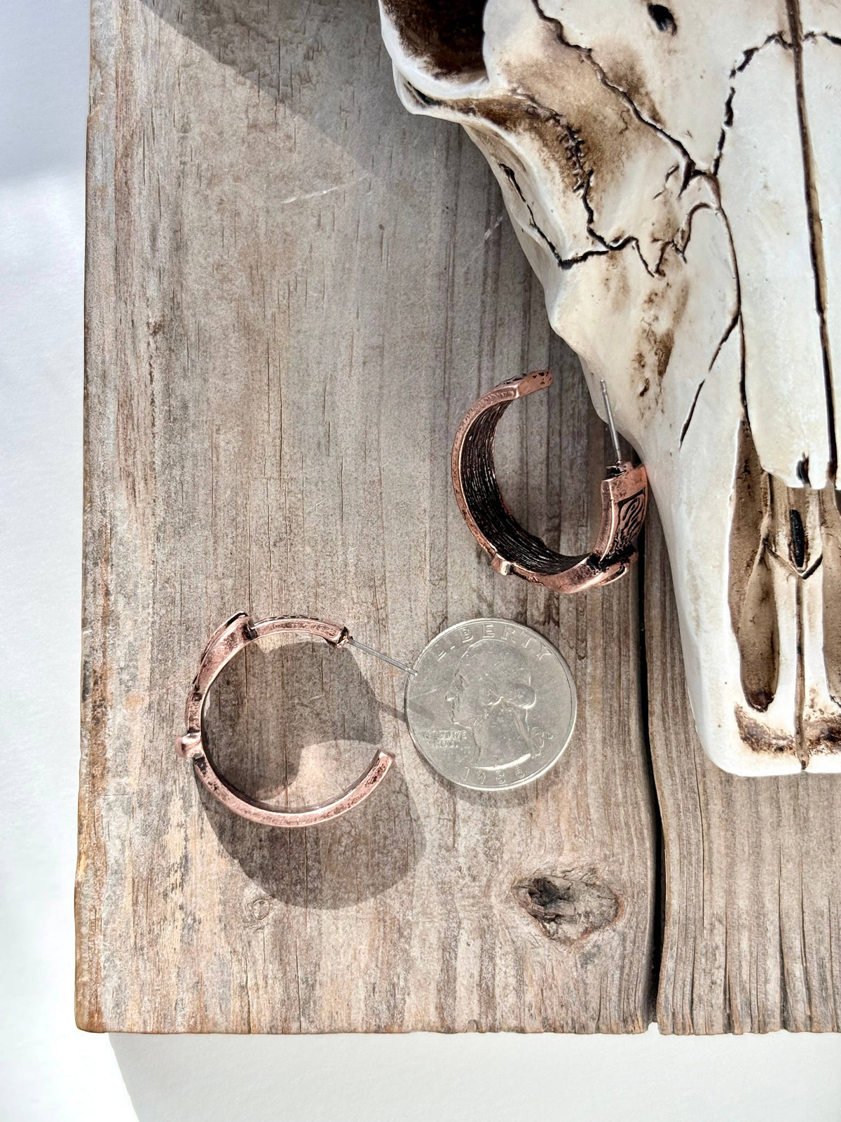 Western Style Belt Buckle Open Hoop Earrings