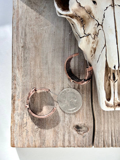 Western Style Belt Buckle Open Hoop Earrings