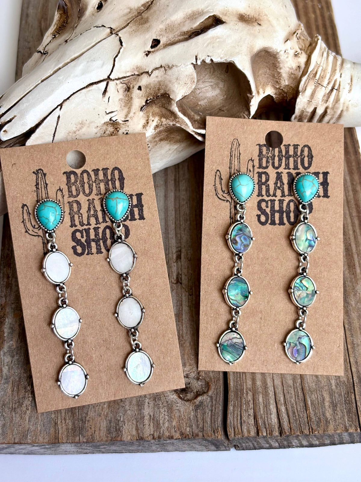 Pearl 4 Tier Post Drop Earrings