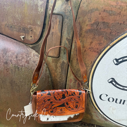 Grace Tooled Leather Purse, Handbag