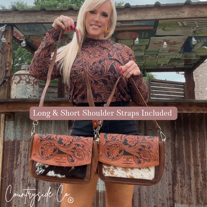 Grace Tooled Leather Purse, Handbag
