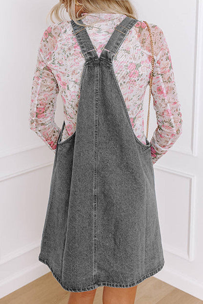 Daisy Denim Dress - black
