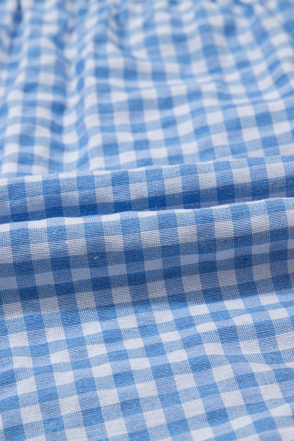 Red Gingham High Waisted Elastic Waist Summer Shorts