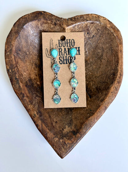Pearl 4 Tier Post Drop Earrings