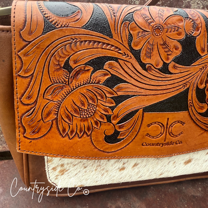Grace Tooled Leather Purse, Handbag