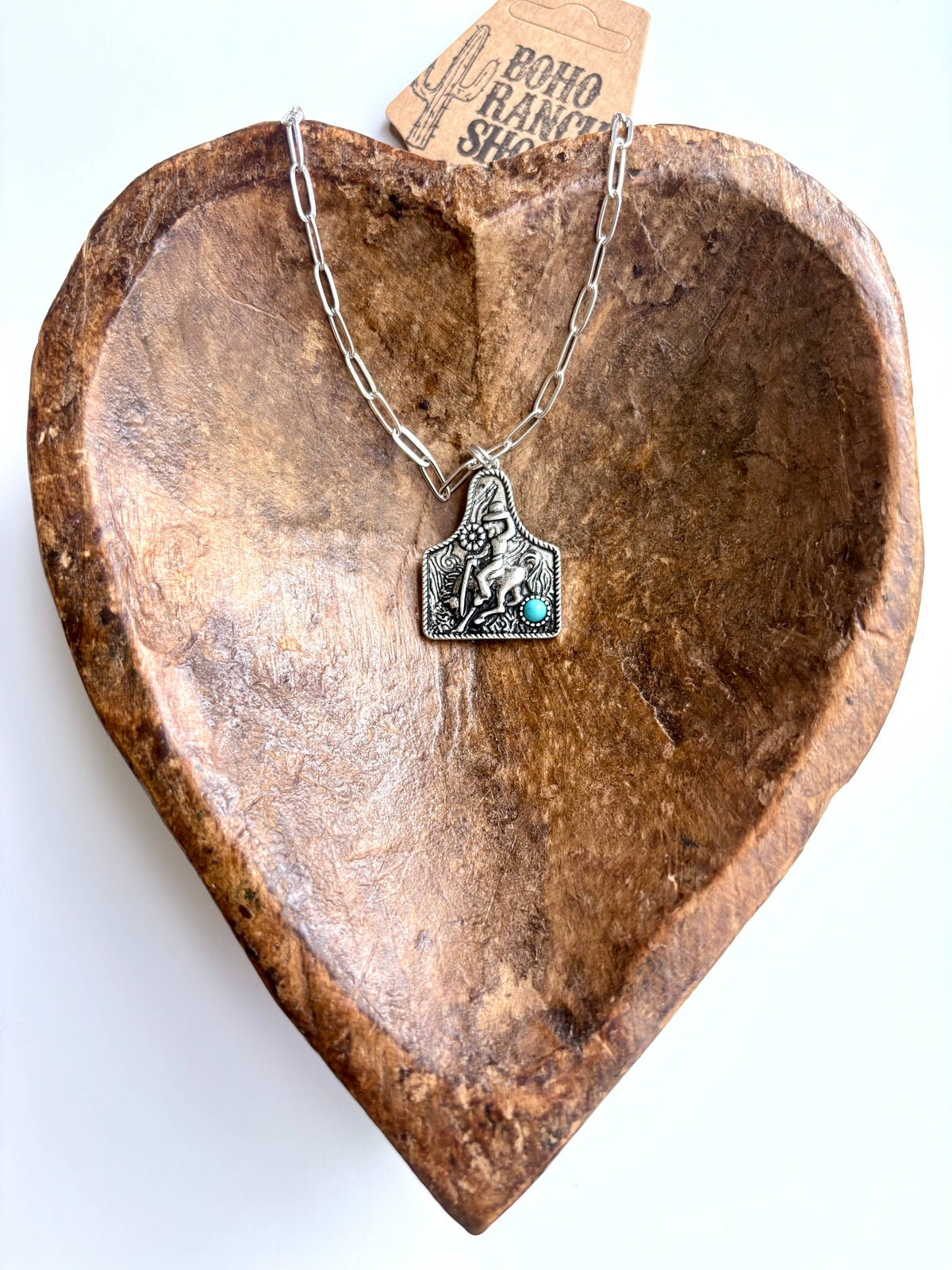 EARTAG Pendant Stone Chain Necklace
