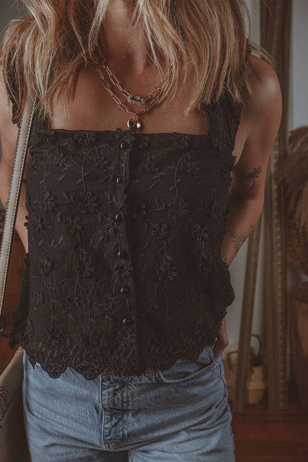 Floral Tie Back Top