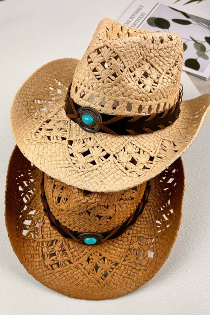 Boho Raffia Cowboy Hat: Eco Western Hat