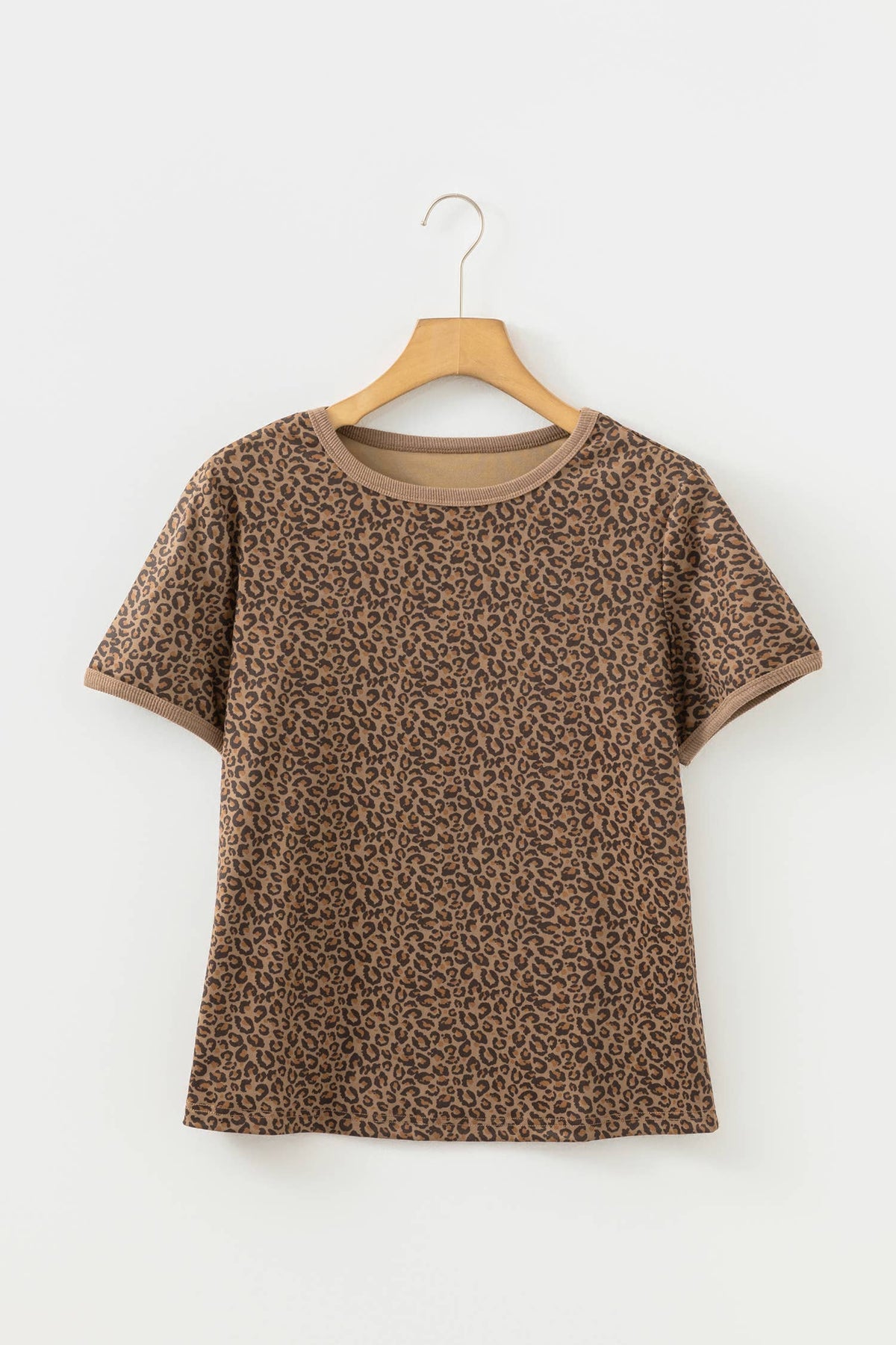 LDC Khaki Fierce Leopard Crew Neck T Shirt|S-4X