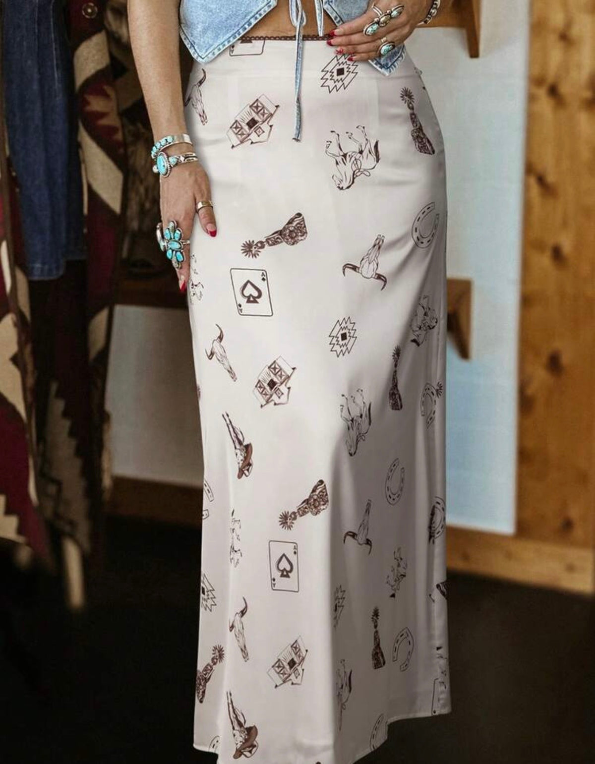RODEO PRINT SKIRT