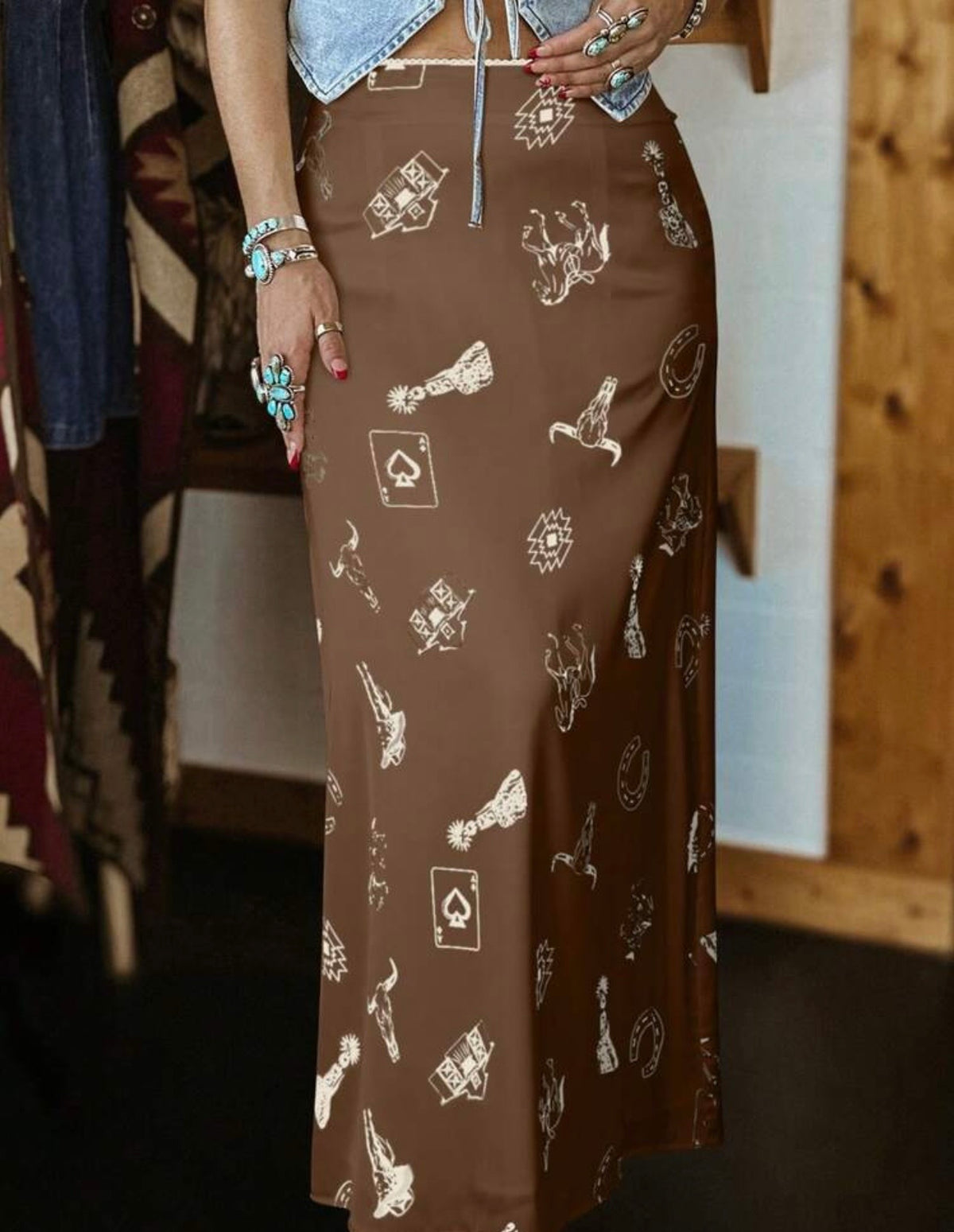 RODEO PRINT SKIRT