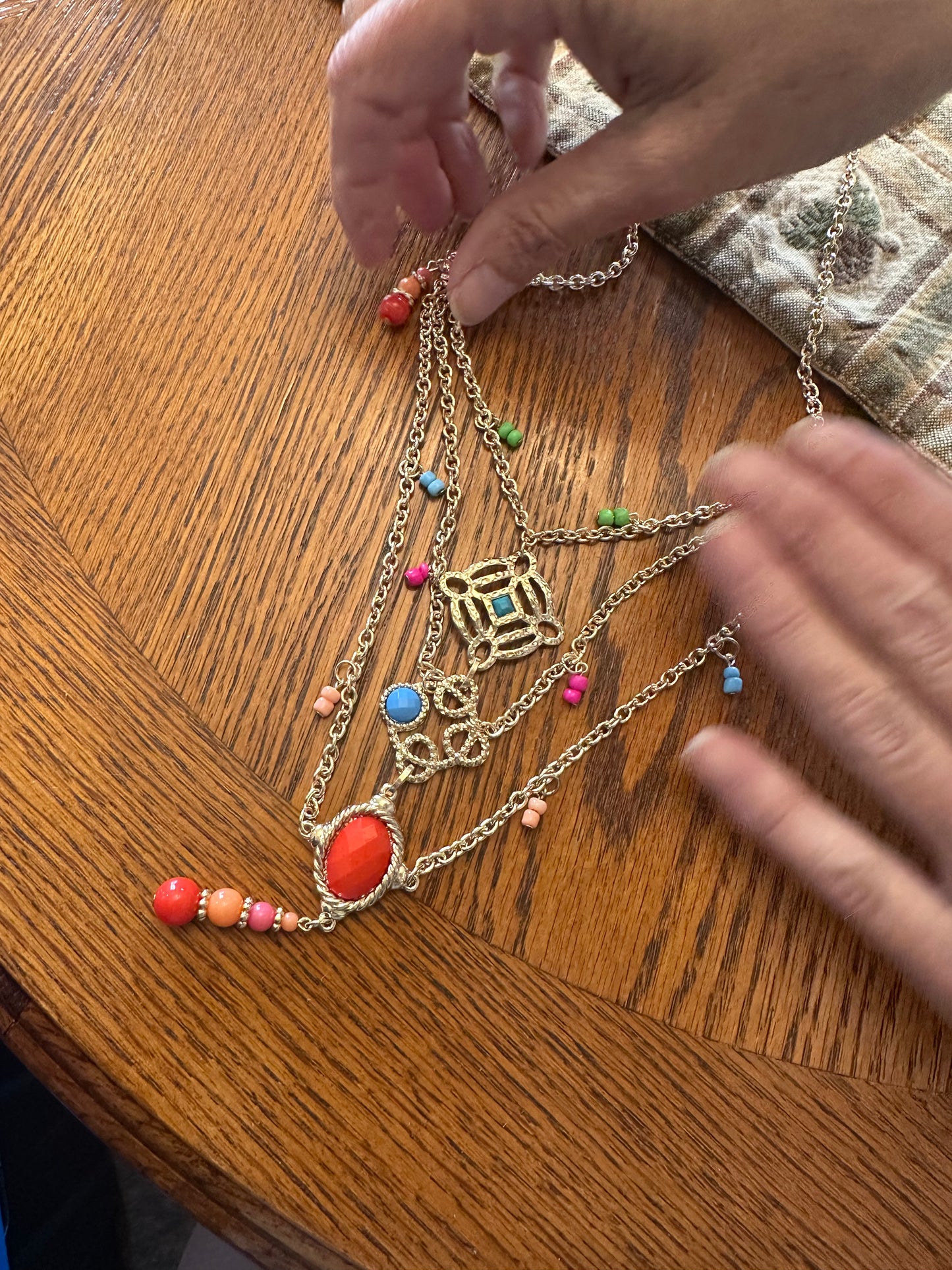 Rainbow Necklace and String Necklace