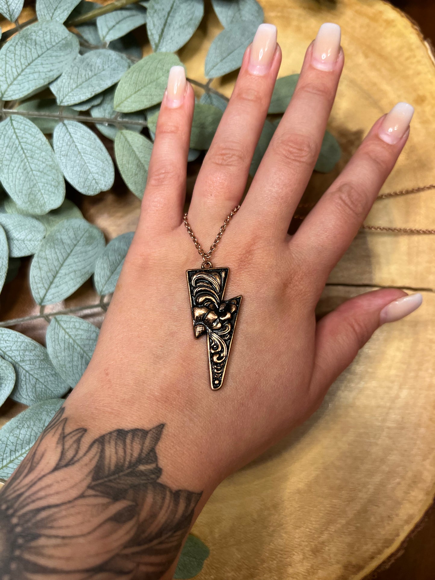 Floral Bolt Necklace
