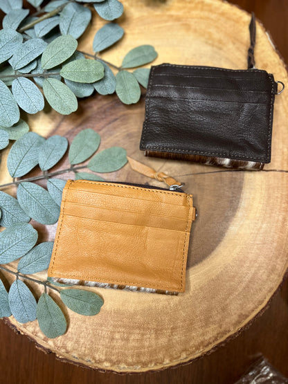 Cowhide Wristlet