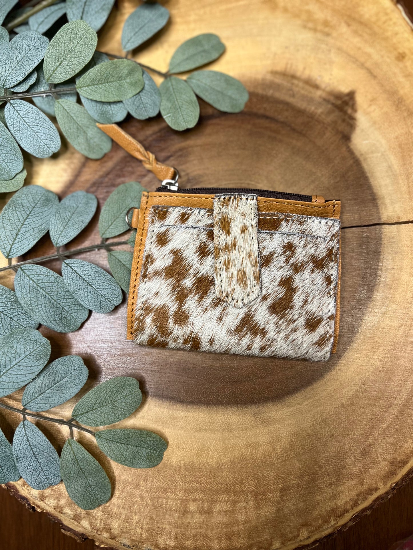 Cowhide Wristlet