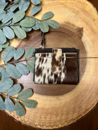 Cowhide Wristlet