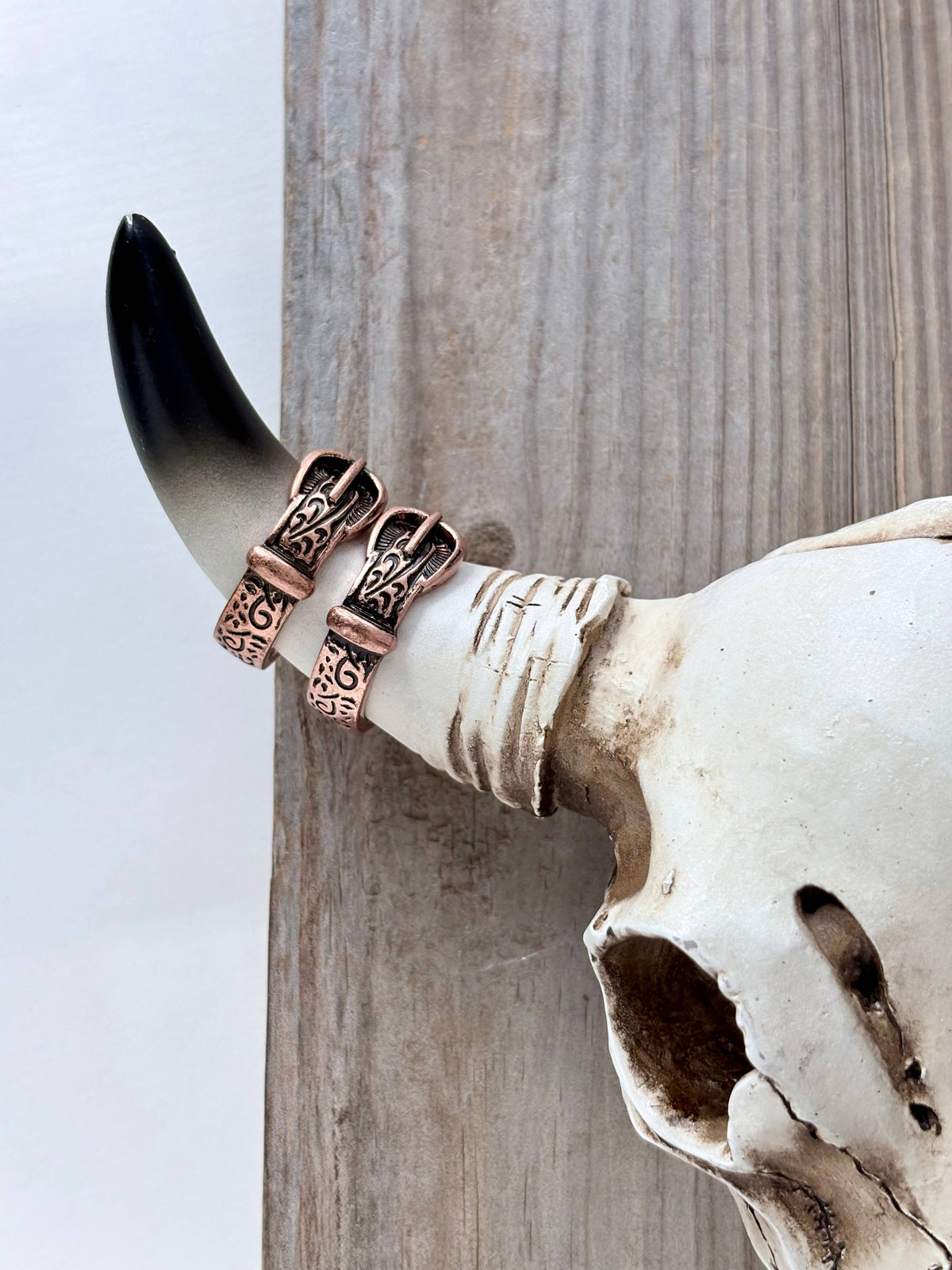 Western Style Belt Buckle Open Hoop Earrings