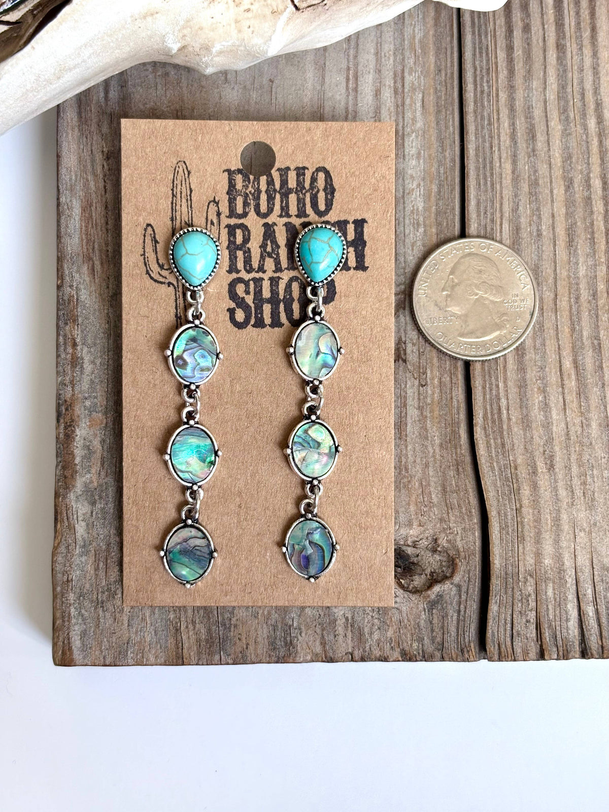 Pearl 4 Tier Post Drop Earrings