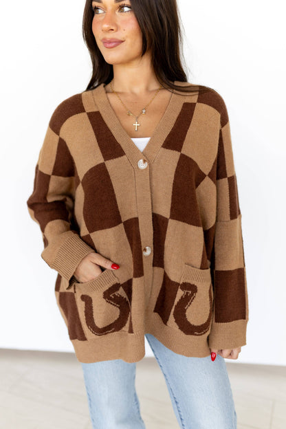 TH2977 BROWN CHECK HORSESHOE(7 Piece)