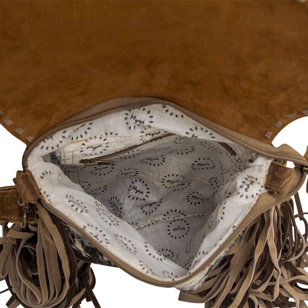 Leather Western Fringe - Myra Cowhide Bag