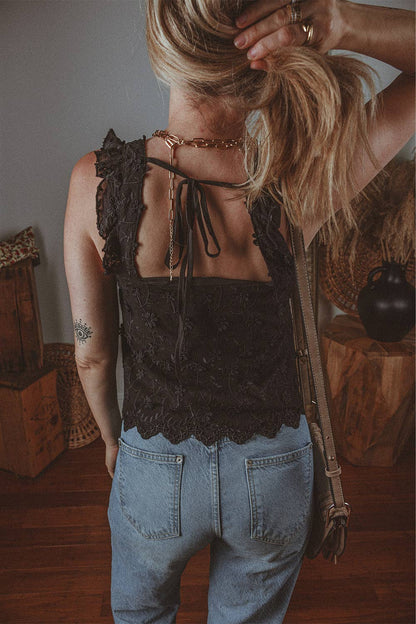 Floral Tie Back Top